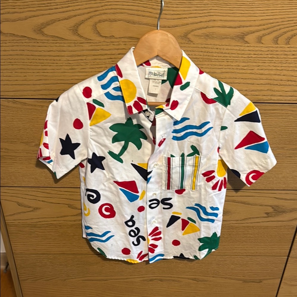 Vintage Colorful Kids Shirt with Fun Patterns